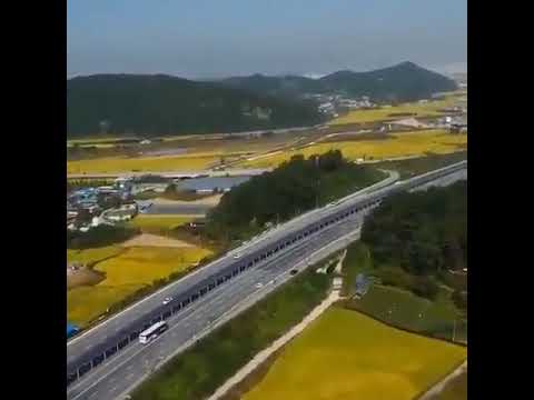 ソーラーパネルで覆われた自転車専用レーン🇰🇷韓国