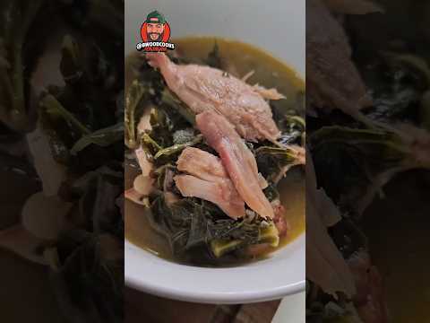 Southern COLLARD GREENS Recipe w SMOKED TURKEY WINGS | #cooking #nostalgia #easyrecipe #viralvideo