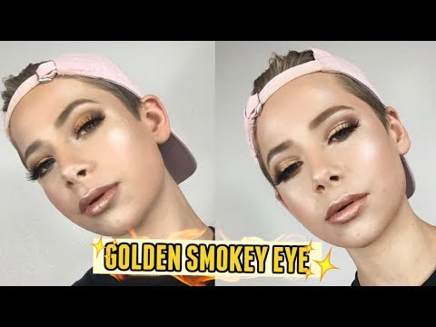 GLAMOROUS GOLD SMOKEY EYE MAKEUP TUTORIAL