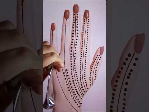 Easy dots mehndi design trick #mehndi #youtubeshorts #shorts #viralvideo