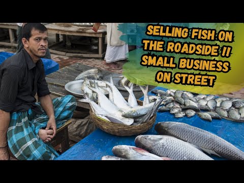 Selling fish on the roadside in Bangladesh