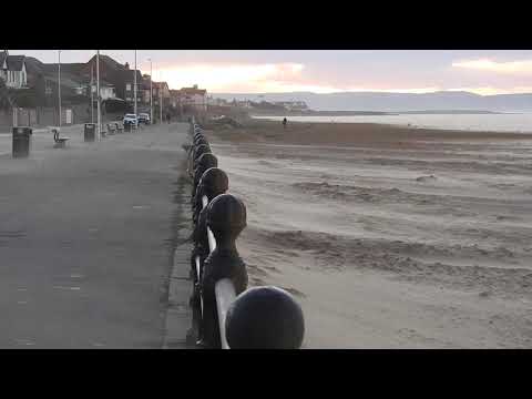 Hoylake November 27th 2021 overtopping following swamping of the green beach with saltating sand