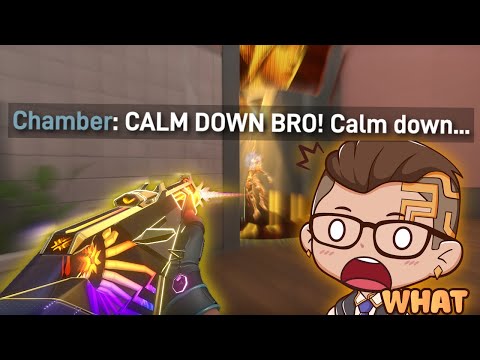 Imagine telling a guy with TREMORS to "calm down" in VALORANT COMPETITIVE...