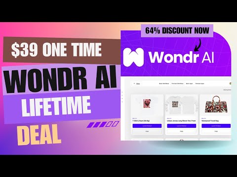 💸💥💸Wondr AI Lifetime Deal | Turn Your Dreams into Profits  | $39 Lifetime Deal | 64% Now