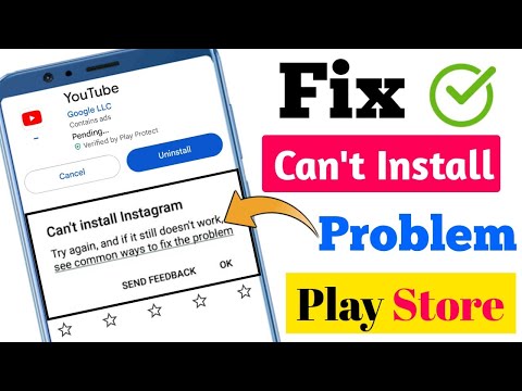 How to Solve Can't Install App Problem On Playstore | Can't Install App Playstore | Play Store