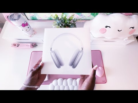 Apple AirPods Max Unboxing | Pink and White Kawaii Desk Setup