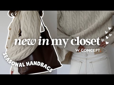 New pieces in my closet for the season🍂 A styling haul of Korean clothes, shoes & bags | W.Concept 👜