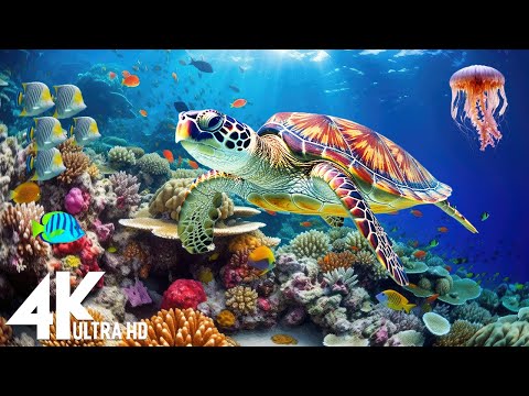 Under Red Sea 4K -Beautiful Coral Reef Fish in Aquarium, Sea Animals for Relaxation, 4K Video UHD #5