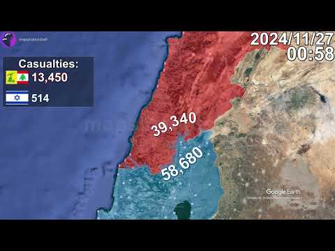 Israeli invasion of Lebanon: Every Day to 2025 Mapped using Google Earth