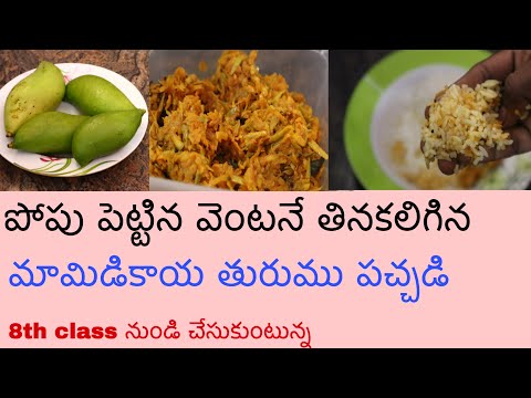 మామిడికాయ తురుము పచ్చడి Mango pickle recipes #induthoughts #mangopickle #nilvapachadi #teluguvlogs