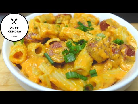 Smoked Sausage with Pumpkin Pasta / So good!