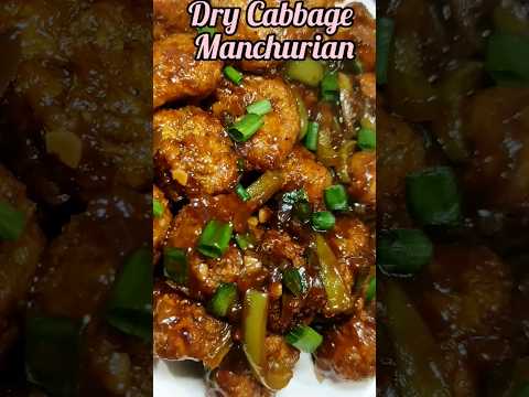 Veg Dry Cabbage Manchurian recipe| #shorts #cookinghealthy22