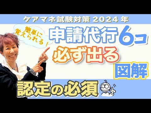 ケアマネ試験2024年対策 介護保険「申請代行６」試験に必須