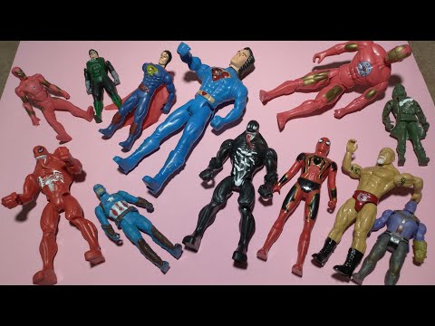 Marvel's Spider-Man series Unboxing, Superhero action figures, glowing Spider-Man electric toy gun