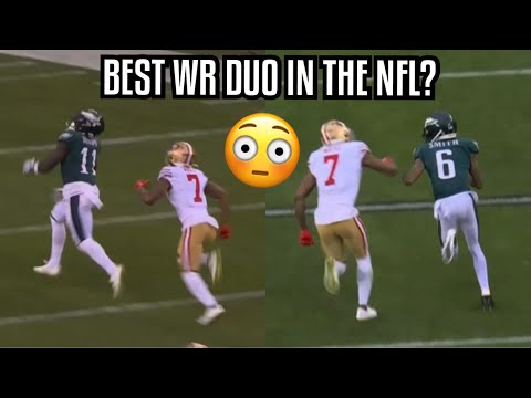 AJ Brown & Devonta Smith Vs Charvarius Ward! 😳 (WR Vs CB) 49ers vs Eagles highlights