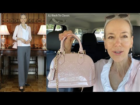 Vlog: Louis Vuitton Pink Alma BB, Pink Cardigan and Gray Pants OOTD; Lunch Sante Fe Cafe, Naples, FL