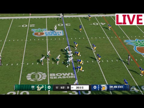 NCAA LIVE 🔴South Florida Bulls vs San José State Spartans/ Hawaii Bowls/ NCAA College Football