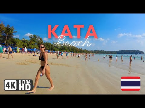 [4K] 🇹🇭 Relaxing Walk Kata Beach | Phuket Thailand | FULL WALKING TOUR