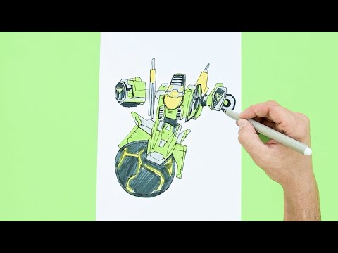 How to draw Mech Arena Nomad Robot