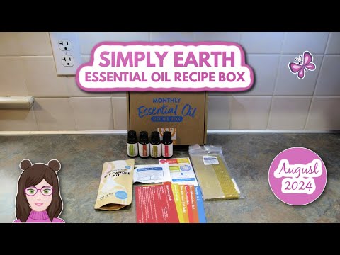 SIMPLY EARTH Essential Oils Recipe Box!  Candles!  August 2024