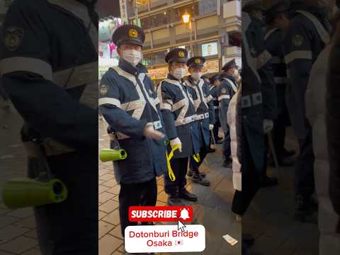 Policemen at Dotonburi | Osaka Night #travel #travelvlog #youtubeshorts #japan #osaka