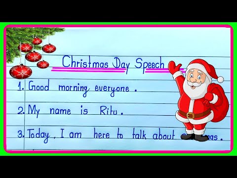 Christmas speech in english 2024|Speech on Christmas in english|Christmas Day Speech