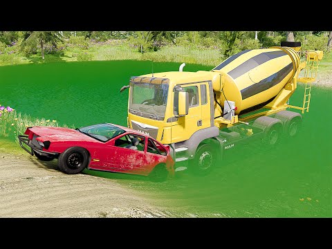 Mobil vs Deep Water #12 - BeamNG Drive