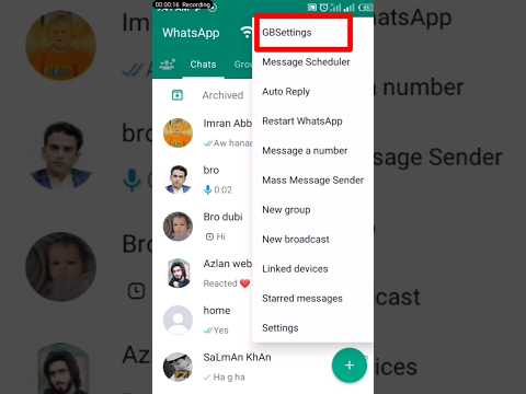 GB whatsapp secret setting 2023