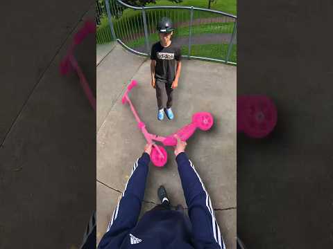 i ruined his day😭 then made it😇 #scooter #skatepark #challenge #skit #comedy #funny