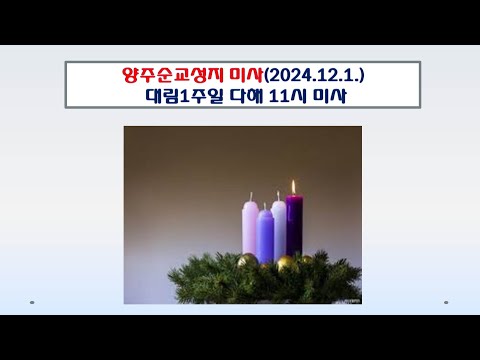 양주순교성지 미사(대림1주일 다해 11시미사 2024.12.1.)