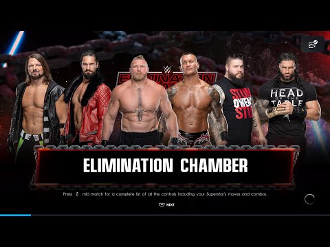 Full Elimination Chamber Match | AJ Styles vs Rollins vs Brock vs Randy vs Kevin vs Roman