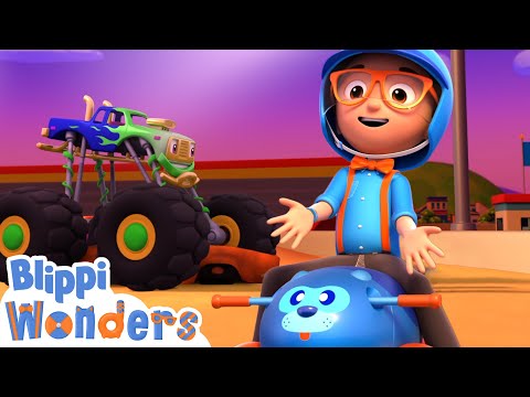 Monster Truck! | Blippi Wonders | Kids Cartoons | Party Playtime!