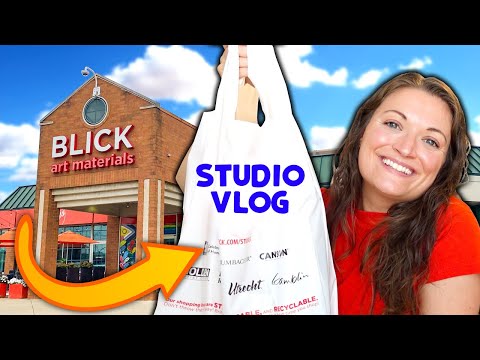 Art Supply Haul, Painting, and Packing Orders *studio vlog*