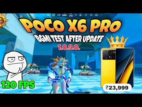 Poco x6 pro 🔥 bgmi test after 1.0.9.0. Update 120 fps??🔥