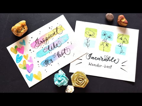 Water colour background with Calligraphy | Modern calligraphy ideas