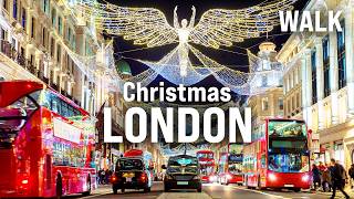 LONDON CHRISTMAS Walking Tour 2024 🎄 CHRISTMAS Markets and Lights 4K Walk with Captions [4K/60fps]