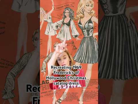 Sewing a holiday dress from Frederick’s of Hollywood 1969 Christmas catalog