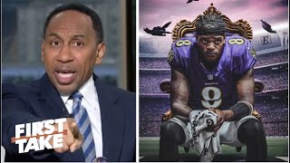 FIRST TAKE | Lamar deserves the MVP! - Stephen A. on Ravens DESTROY Texans 31-2 to lead AFC North