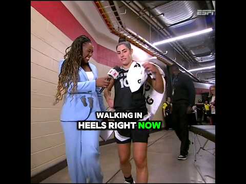 😂Kelsey Plum Halftime Interview! #wnba #wnba2024 #lasvegasaces  #shorts