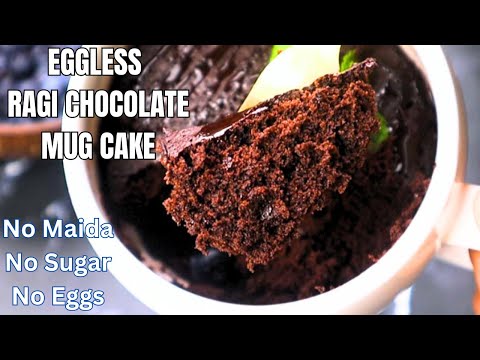 Eggless Ragi Chocolate Mug cake Recipe| Moist and Fluffy ragi Chocolate mug cake| Healthy Mug cake