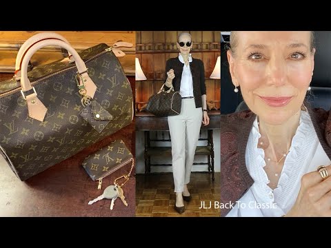 Timeless Style: Refurbishing My 1994 LV Monogram Speedy 30: Plus Khaki Pants, Ruffle Top OOTD