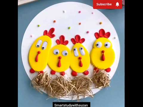 Clay dough beautiful craft 🌈✨|Brain booster activity 🥳🐣#shorts #short #trending #viral #viralvideo