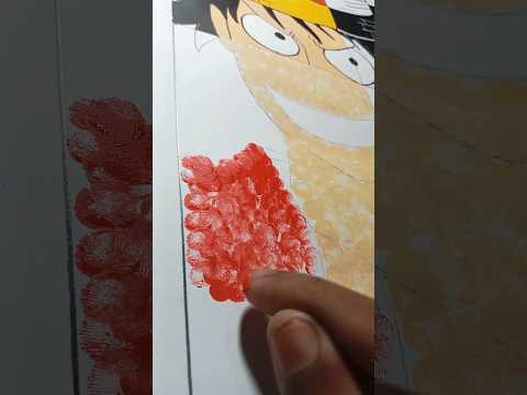 Drawing  Monkey D luffy  finger print ☝️ Drawing #onepiece  #anime #short