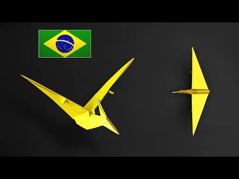 Origami de Pterossauro:  Pterodáctilo - Tutorial PT-BR