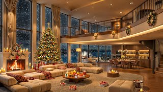 Saxophone Night Jazz🎄 Christmas Jazz Music in Luxury Apartment Ambience for Stress Relief & Relaxing