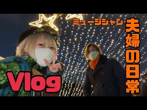 【vlog】ミュージシャン夫婦でイルミネーション寄ってみた