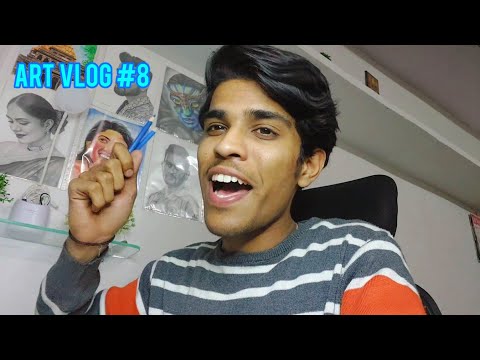 ART VLOG #8 | DRAW MY FOLLOWERS SKETCH WITH BLUE COLOUR PENCIL 😍