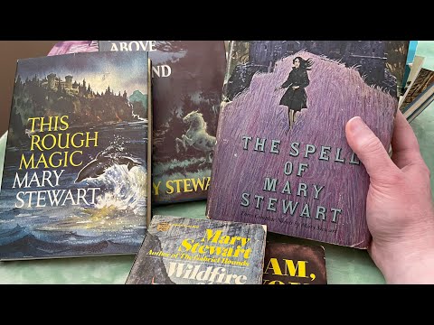 ASMR Book Collection | Mary Stewart (whispered, page sounds, tapping, tracing)