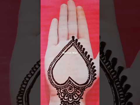 Heart shape mehndi design ♥ #mehndi #easymehndi #youtubeshorts #shorts #viral