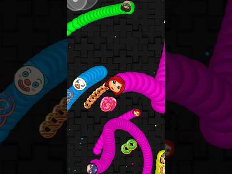 Worms zone io !! Cacing besar superhero Black Widow || slither snake